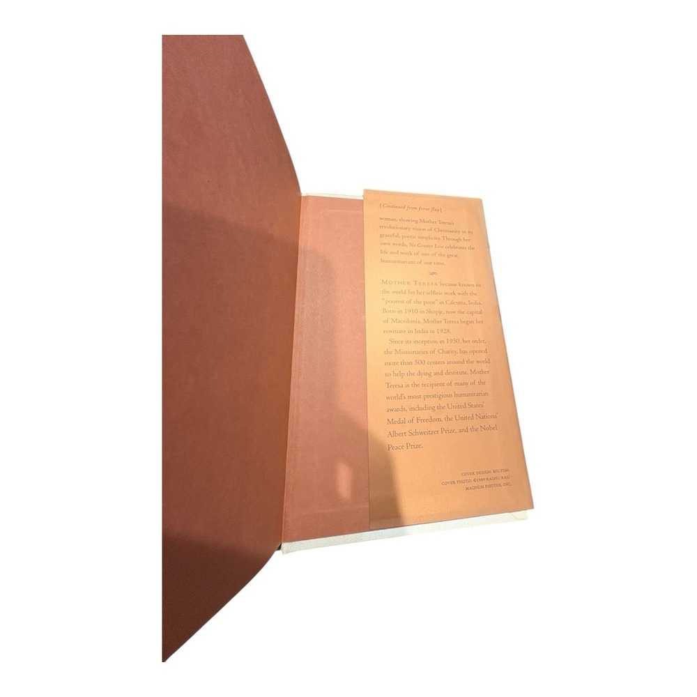 Mother Teresa No Greater Love‎ Hardcover 1997 with Dust Jacket - Picture 4 of 5
